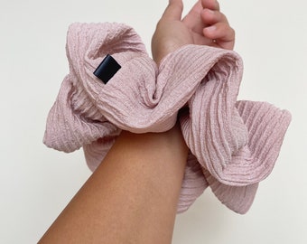 Dusky Pink Big Scrunchy Jumbo Oversize Large Scrunchies Large Trending Ponytail Holder Gift Ideas Occasion Hair Bun Gift for Her Scrunch