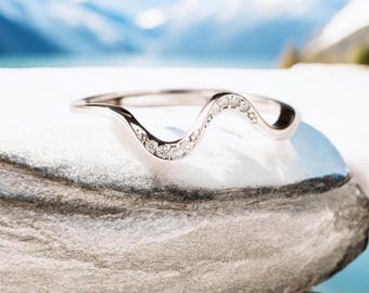 A Self-Reminder, You've Survived Too Many Storms Minimalist Wave Ring, Self Love Ring, Unique High And Low Ring, Back To School Gift For Her