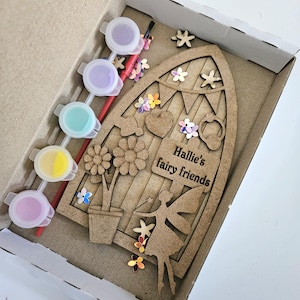 Fairy Door, Paint your Own, Craft Kit for Kids, Wooden Gifts, Fairy Crafts, Personalised Gifts, DIY Craft, DIY Kit Gift, Christmas Gift