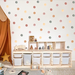 Adesivi murali Boho Polka Dot 50 pezzi / Decorazione per cameretta Boho / Adesivi murali Boho dots