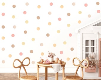 Polka Dot 50 pcs Wall Stickers /Pink Dots Wall Stickers/ Brown Wall Stickers Dots