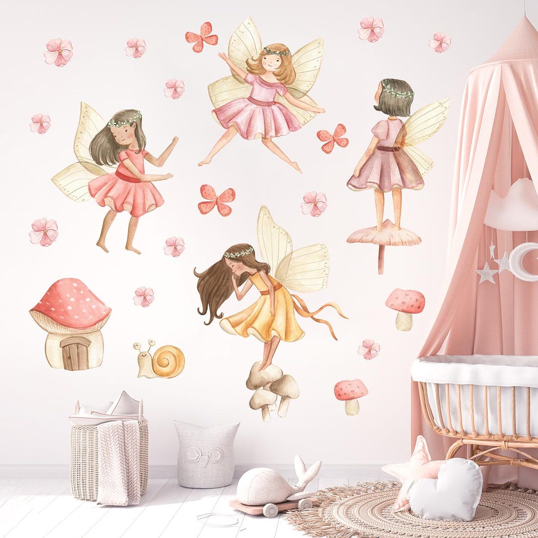 Fairy Wall Decal / Fairytale Wall Decal/ Nursery Fairytale Sticker ...