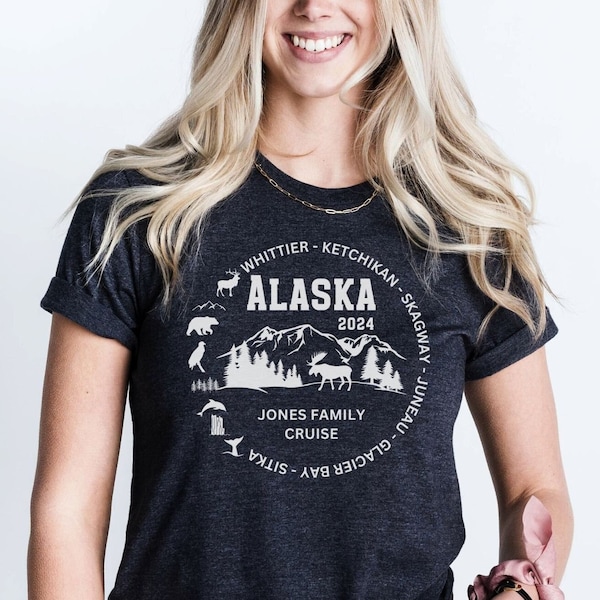 Alaska Cruise T Shirts, Personalized, Alaska Cruise Shirt, Alaska 2024 Cruise t-shirts, Cruisin to Alaska, Alaska family cruise t shirt,