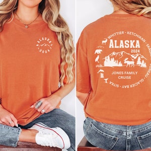 Alaska Cruise T Shirts, Personalized, Alaska Cruise Shirt, Alaska 2024 Cruise t-shirts, Comfort colors, Alaska family cruise t shirt,