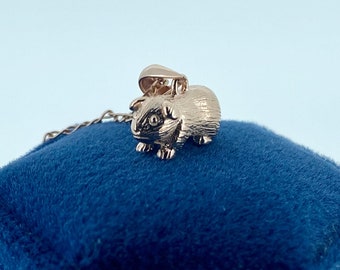 Rose Gold Guinea Pig Necklace, Gift for Daughter Or Son, Cute Animal Jewellery