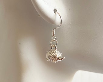 Sterling Silver Hedgehog Earrings, Hoglet Earrings, Animal Lover Gift, Gift for Her, Wildlife Gift, Nature Lover