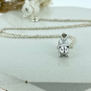 Sterling Silber Meerschweinchen Halskette, Geschenk für Tochter oder Sohn, Option zu personalisieren Bild 6