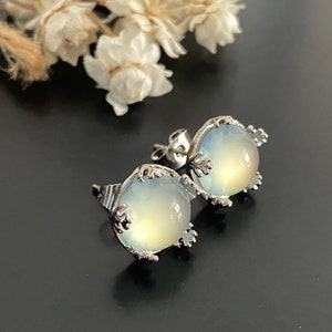 Aurora Borealis Earrings, Sterling Silver Earrings, Halo Crystal Earrings, Gift for Her, Northern Lights, Nature Inspired
