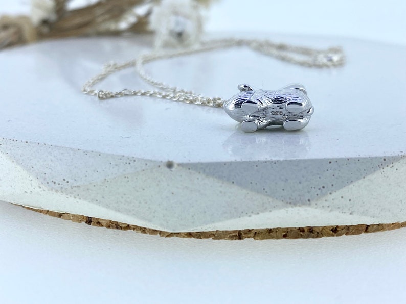Sterling Silber Meerschweinchen Halskette, Geschenk für Tochter oder Sohn, Option zu personalisieren Bild 2