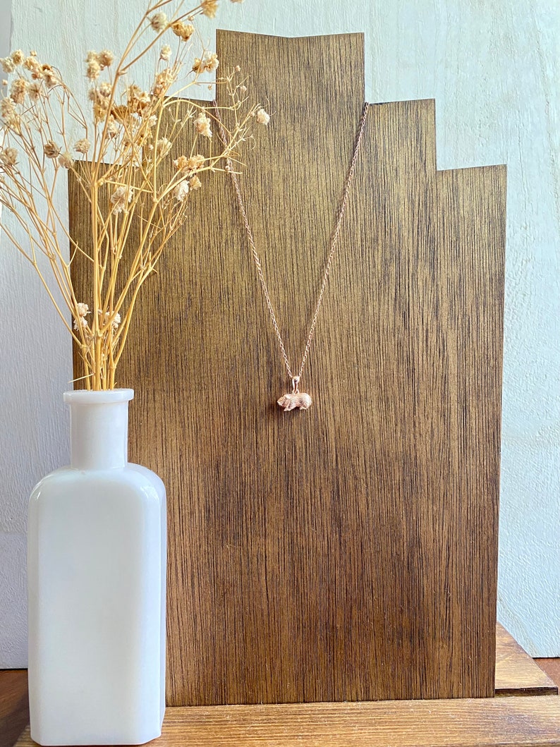 Rose Gold Guinea Pig Necklace, Gift for Daughter Or Son, Cute Animal Jewellery image 7