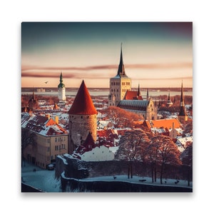 Old Town of Tallinn | Old Town of Tallinn | Digital painting | Digital painting | Fortified city | Fortified city | Tallinn
