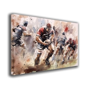 Challengers in the Race | Sports and Leisure | Modern Rugby | Original Rugby Illustrations | Rugby Painters | Wall Decoration
