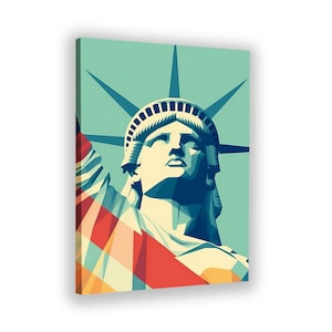 Statue of Liberty, United States, independence, Lady Liberty, wall art, retro style, America, bedroom decor, living room, office, gift, decor