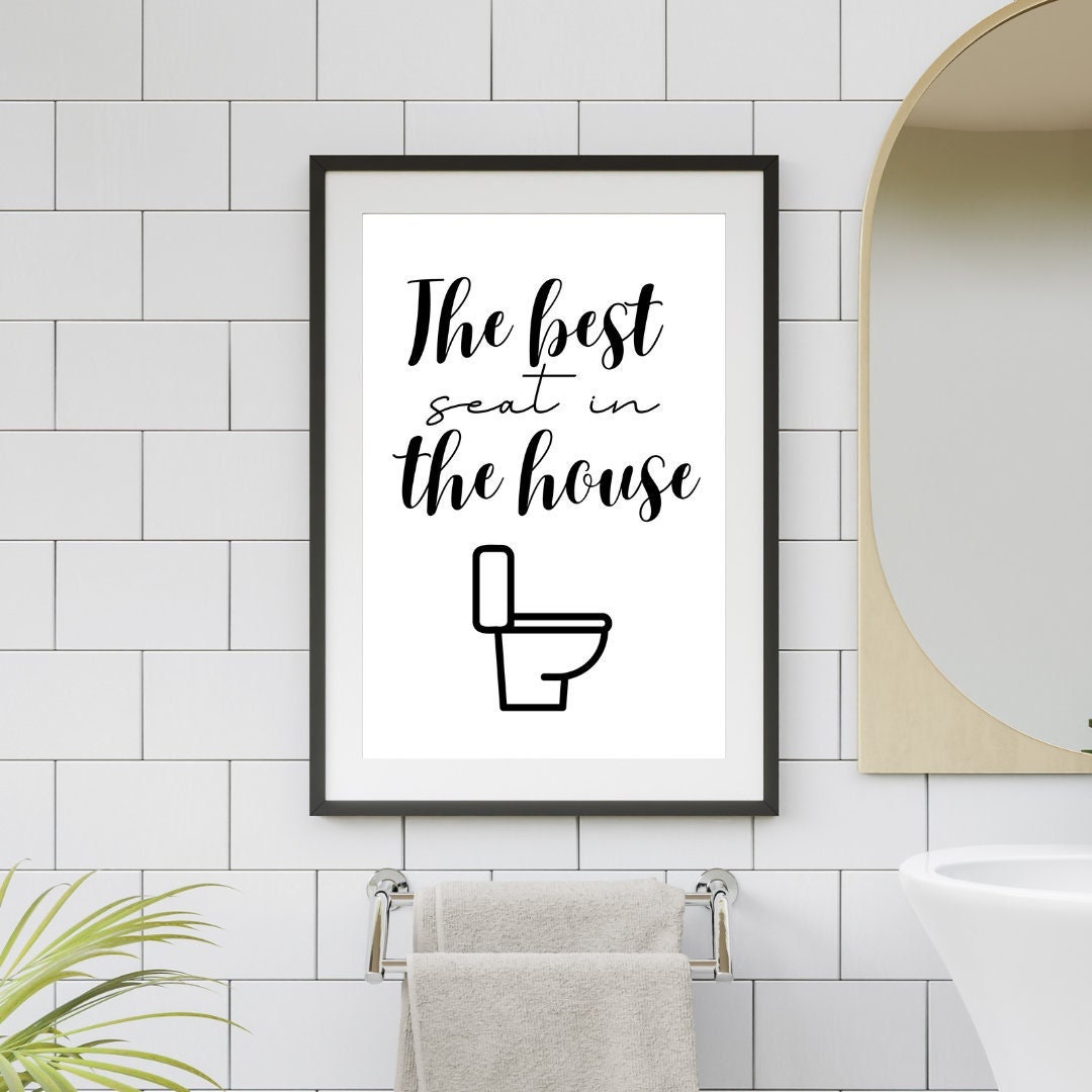 Bathroom Funny 4 Print Set, Bathroom Wall Decor, Funny Digital Wall Art ...