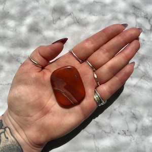 Red Jasper Palm Stone
