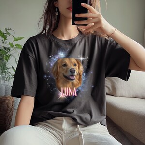 Dog T shirt for Humans Custom Pet Tee Unique Space themed Design for Dog Moms Cat Moms Dads Teens and Pet Lovers Etsy