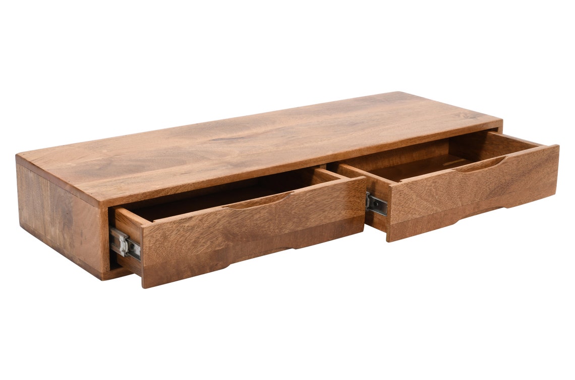 Wooden Floating Dressing Table Storage Drawer Floating Etsy Canada