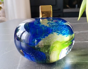 Kosta Boda Bertil Vallien Handmade Glass Sculpture "Home" from Earth series