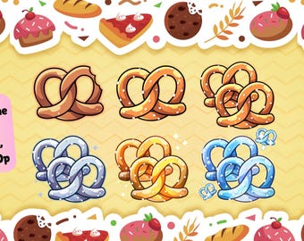 Emblemas de Sub do Pretzel | Pacote com 6 Emotes da Twitch