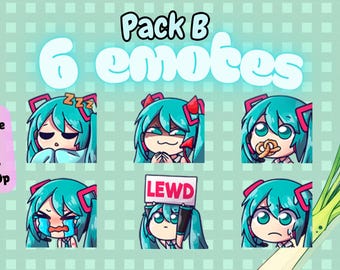 Hatsune Miku 6 Emotes (Pack B)