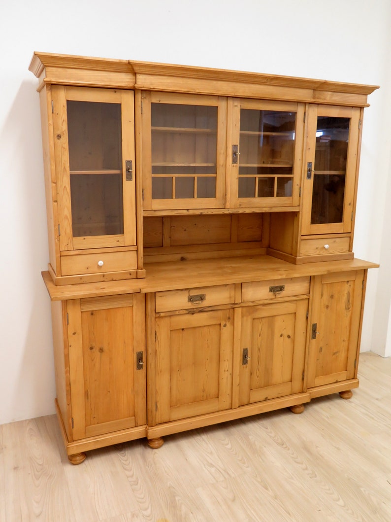 traumhaftes Jugendstil Buffet von 1900 Jhd. Weichholz Küchenbuffet afbeelding 6