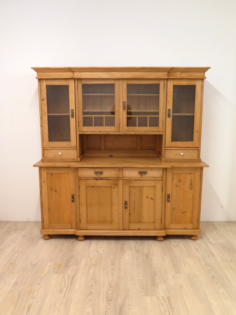 traumhaftes Jugendstil Buffet von 1900 Jhd. Weichholz Küchenbuffet afbeelding 2