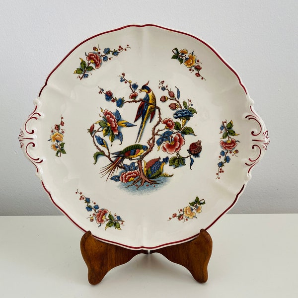 Plat à gâteau: Villeroy&Boch décor phénix polychrome