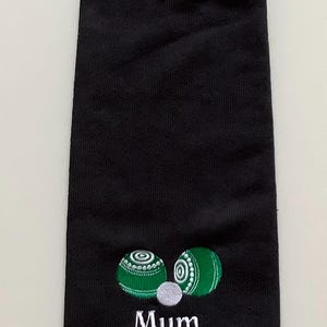 Personalised Microfibre Bowls Design Towel Black/Green Bowls