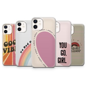 Aesthetic Quote Phone Case Message Cover for iPhone 15 14 13 12 Pro 11 XR 8 7, Samsung S23 S22 A73 A53 A13 A14 S21 Fe S20, Pixel 8 7 6A