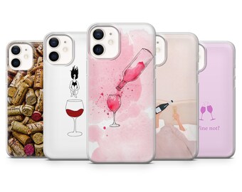 Rose Wein Handy Hülle Aesthetic Cover für iPhone 15 14 13 12 Pro 11 XR 8 7, Samsung S23 S22 A73 A53 A13 A14 S21 Fe S20, Pixel 8 7 6A