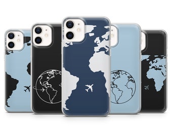 Travel Phone Case Airplane Cover for iPhone 15 14 13 12 Pro 11 XR 8 7, Samsung S23 S22 A73 A53 A13 A14 S21 Fe S20, Pixel 8 7 6A