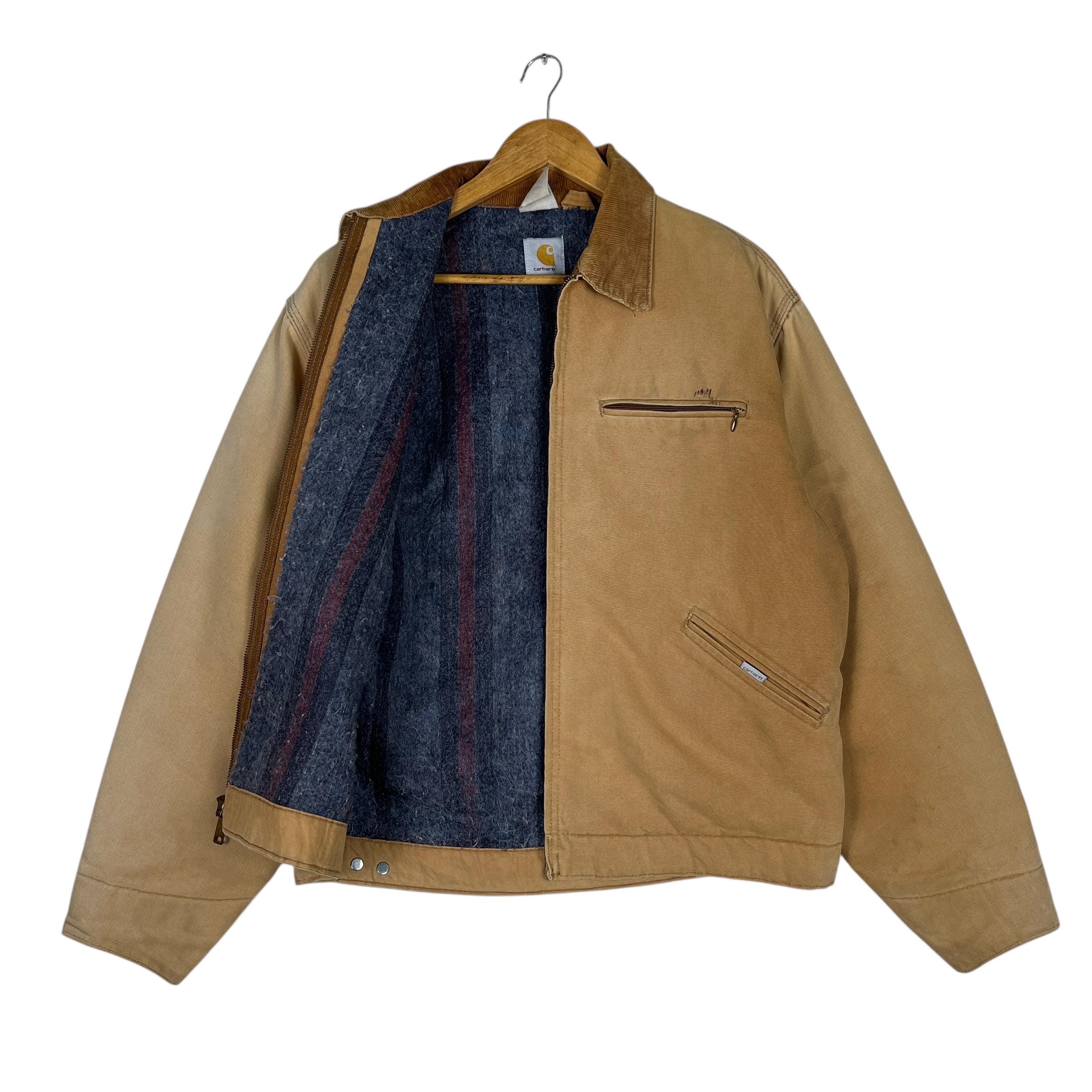Vintage Carhartt Detroit Jacket: Sun Faded Denim, Size M, Made in