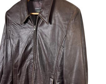 Vintage Banana Republic Leather Blouson Jacket Size M - Etsy