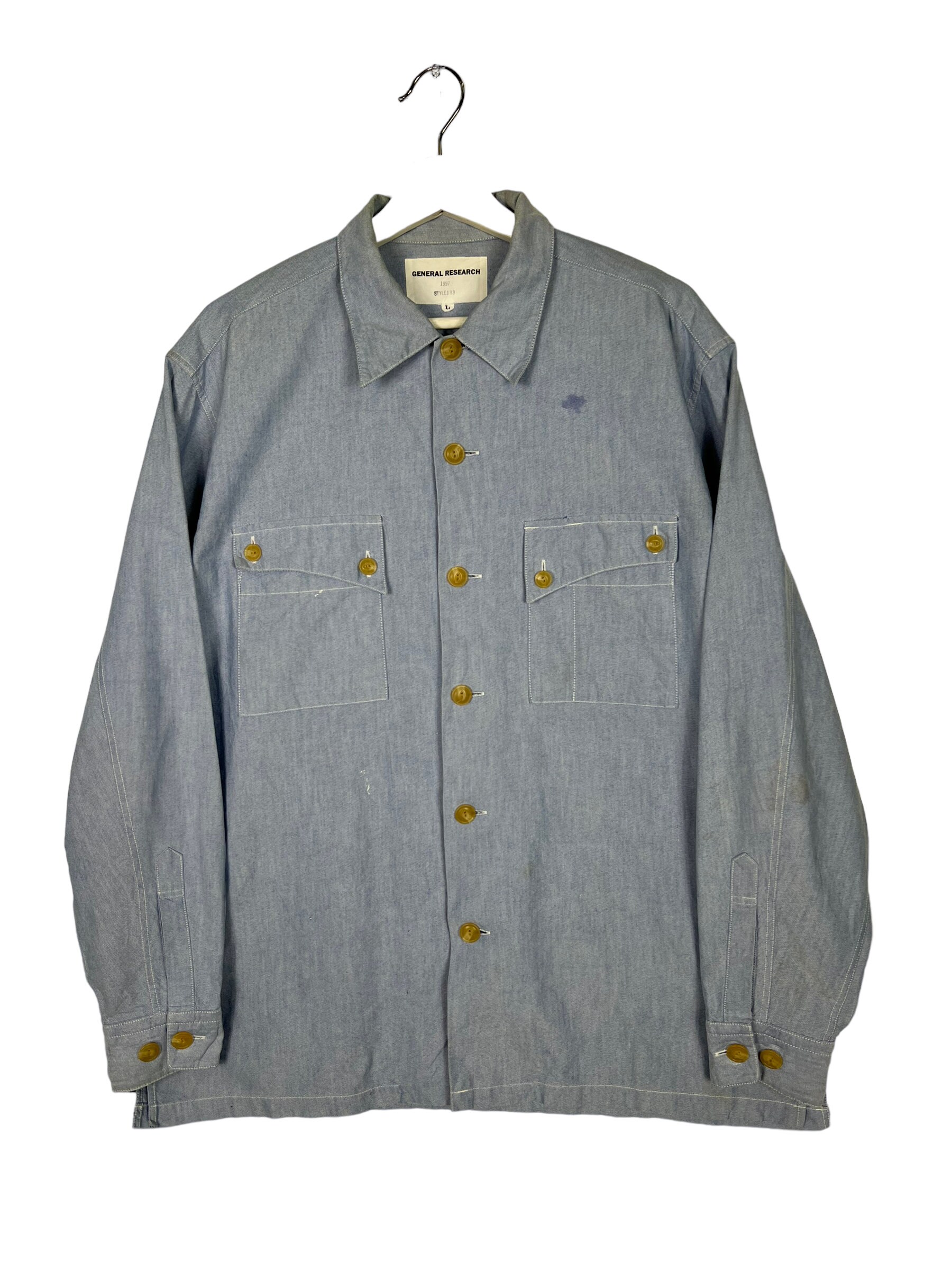 ジャケット・アウター general research 1997 military jacket 1997 General Research Style 183 Shirt Jacket Made in Japan