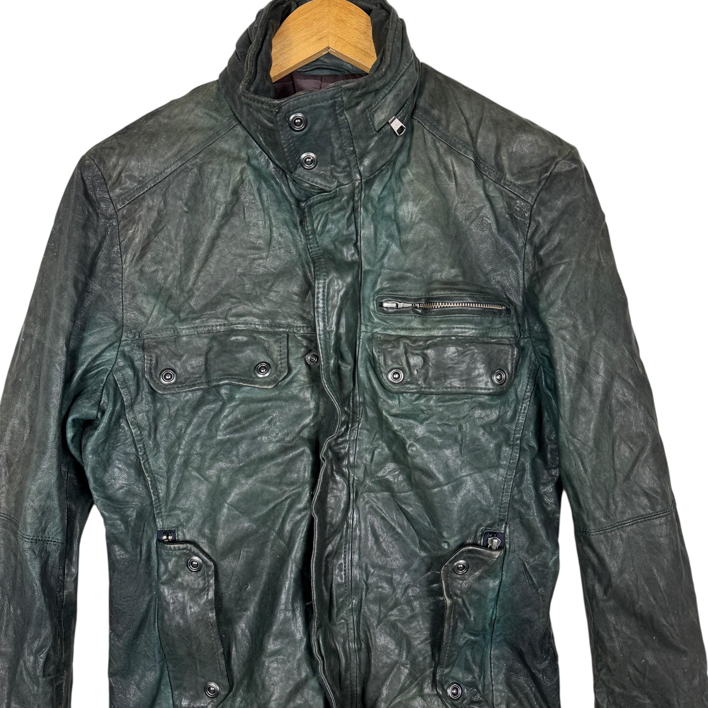 Scartish Highstreet Sheepskin Leather Avantgarde Bono Jacket Moto