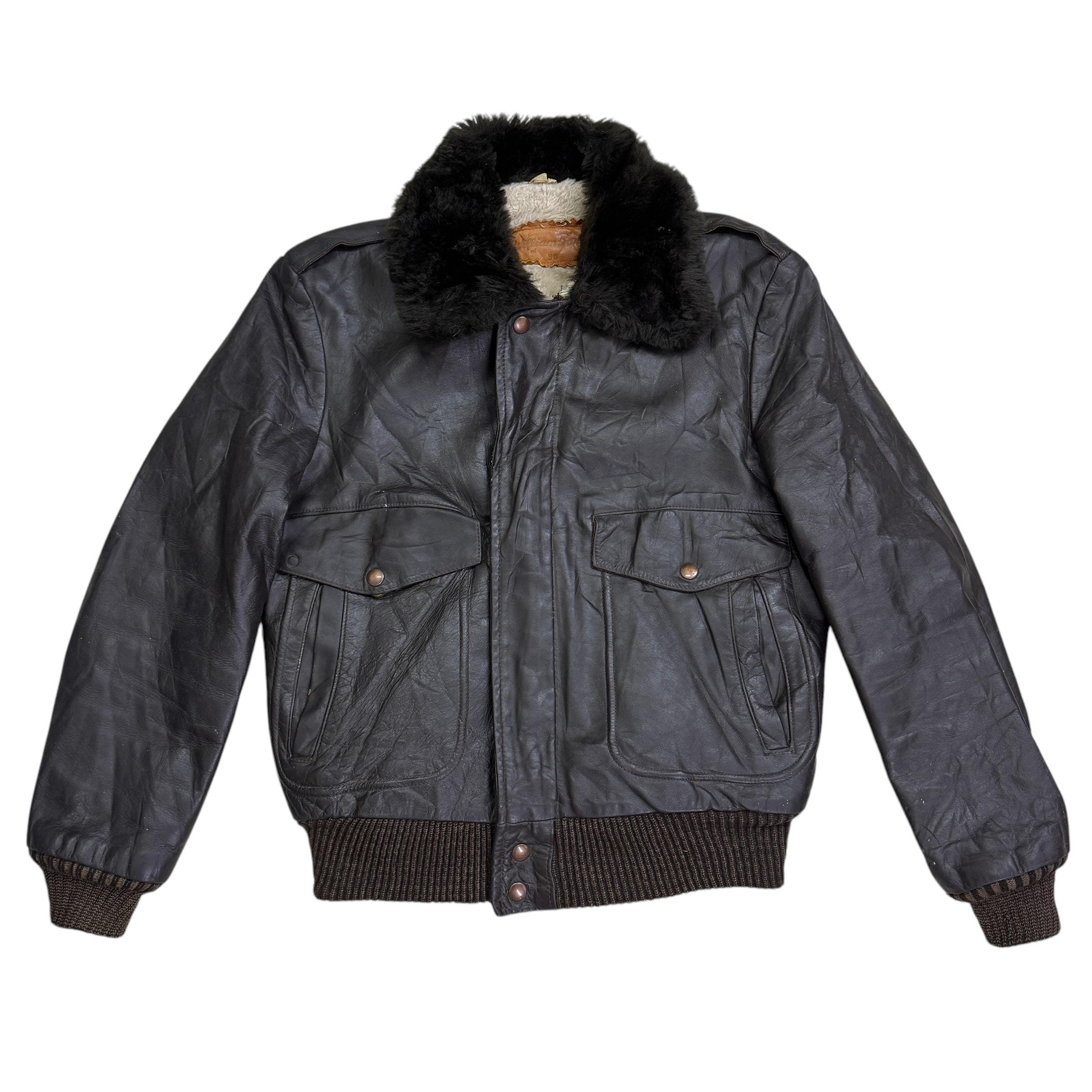 William Barry G1 フライトジャケット ボア 60s 70s Vintage William Barry G 1 Aviator Style Leather Jacket Made in Usa