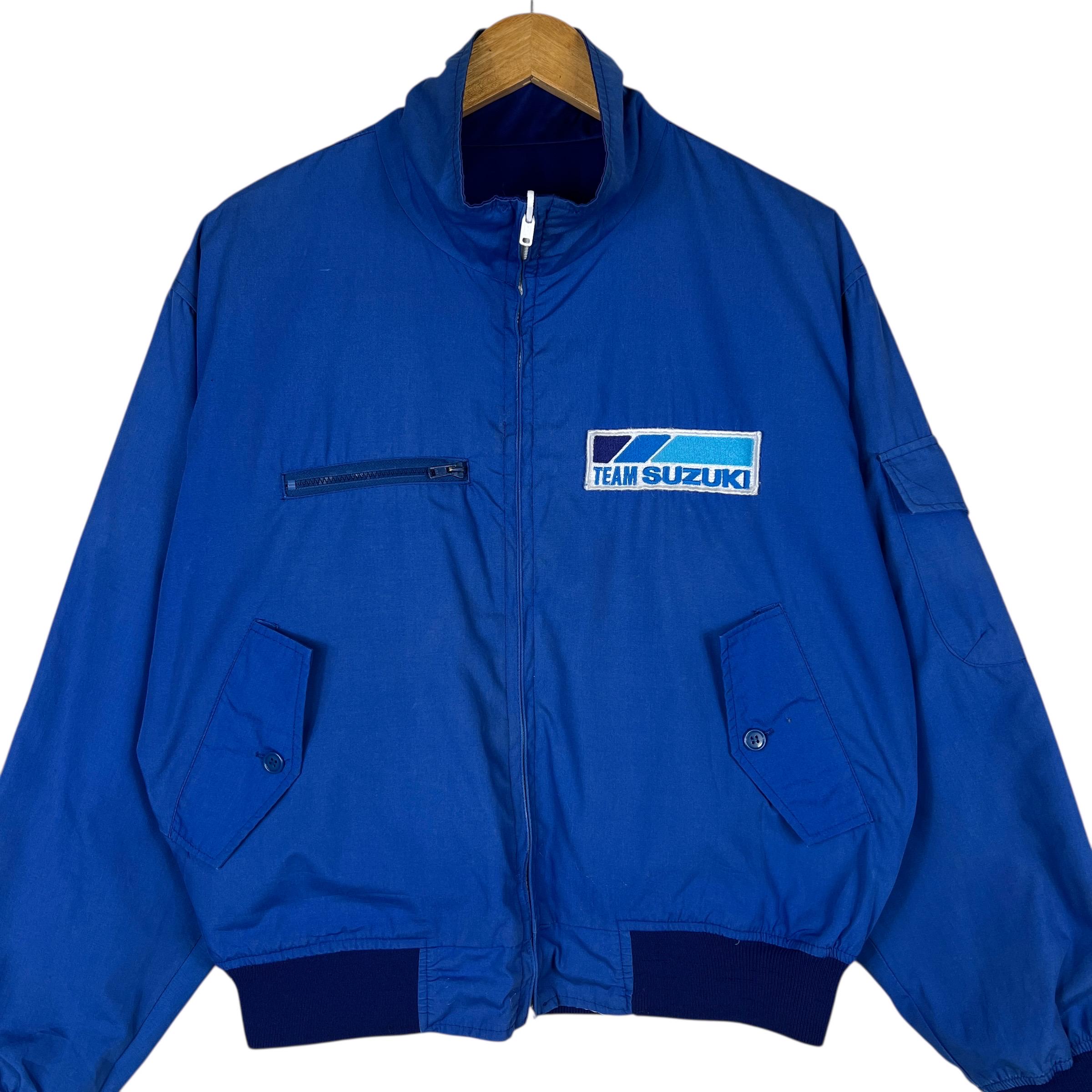 Vintage Suzuki Racing Team Reversible Bomber Jacket Made in Japan Vintage Suzuki Racing Team Reversible Bomber Jacket Made in Japan