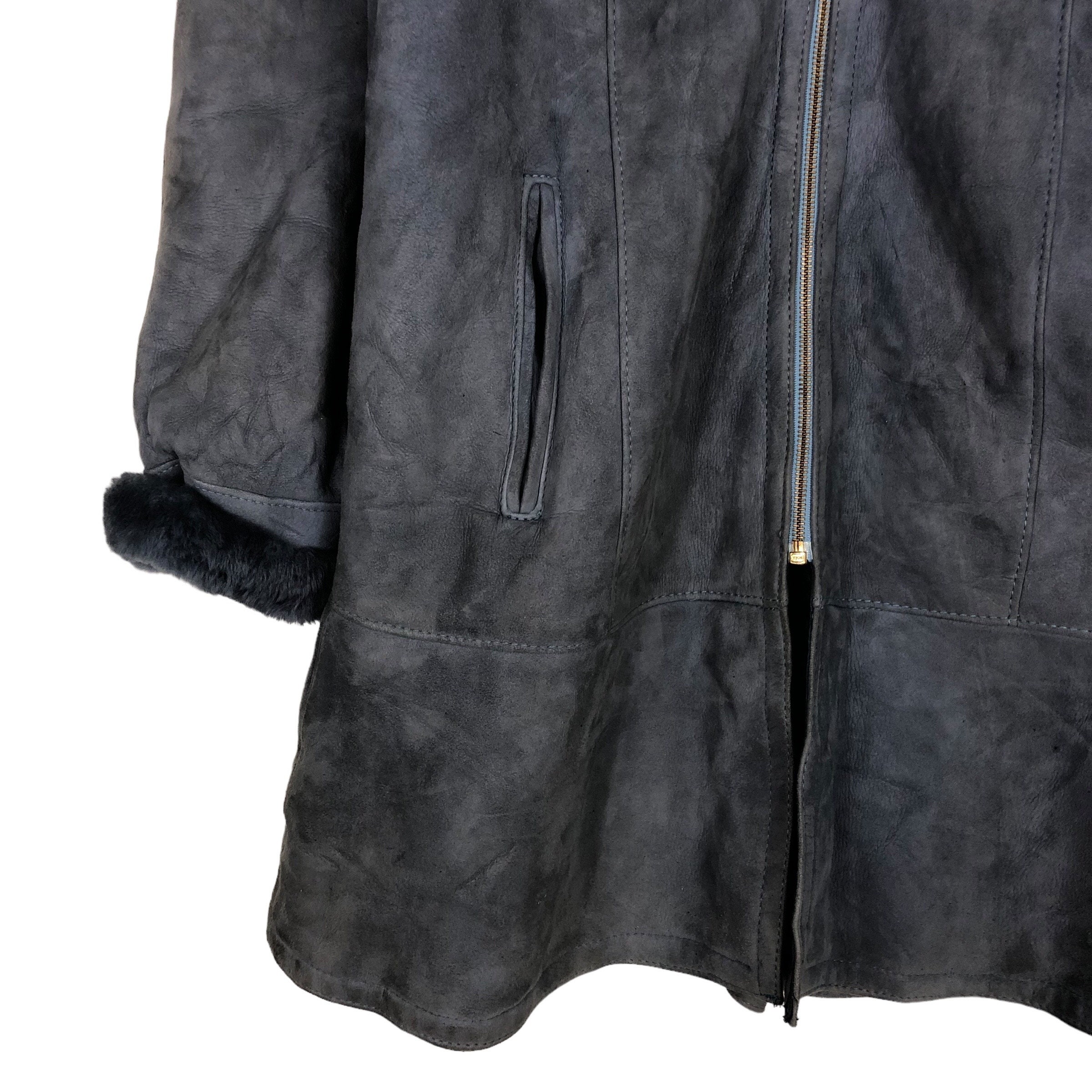 ジャケット・アウター jekel paris lamb leather fur jacket Vintage Jaques Jekel Paris Leather Fur Liner Coat Made in France