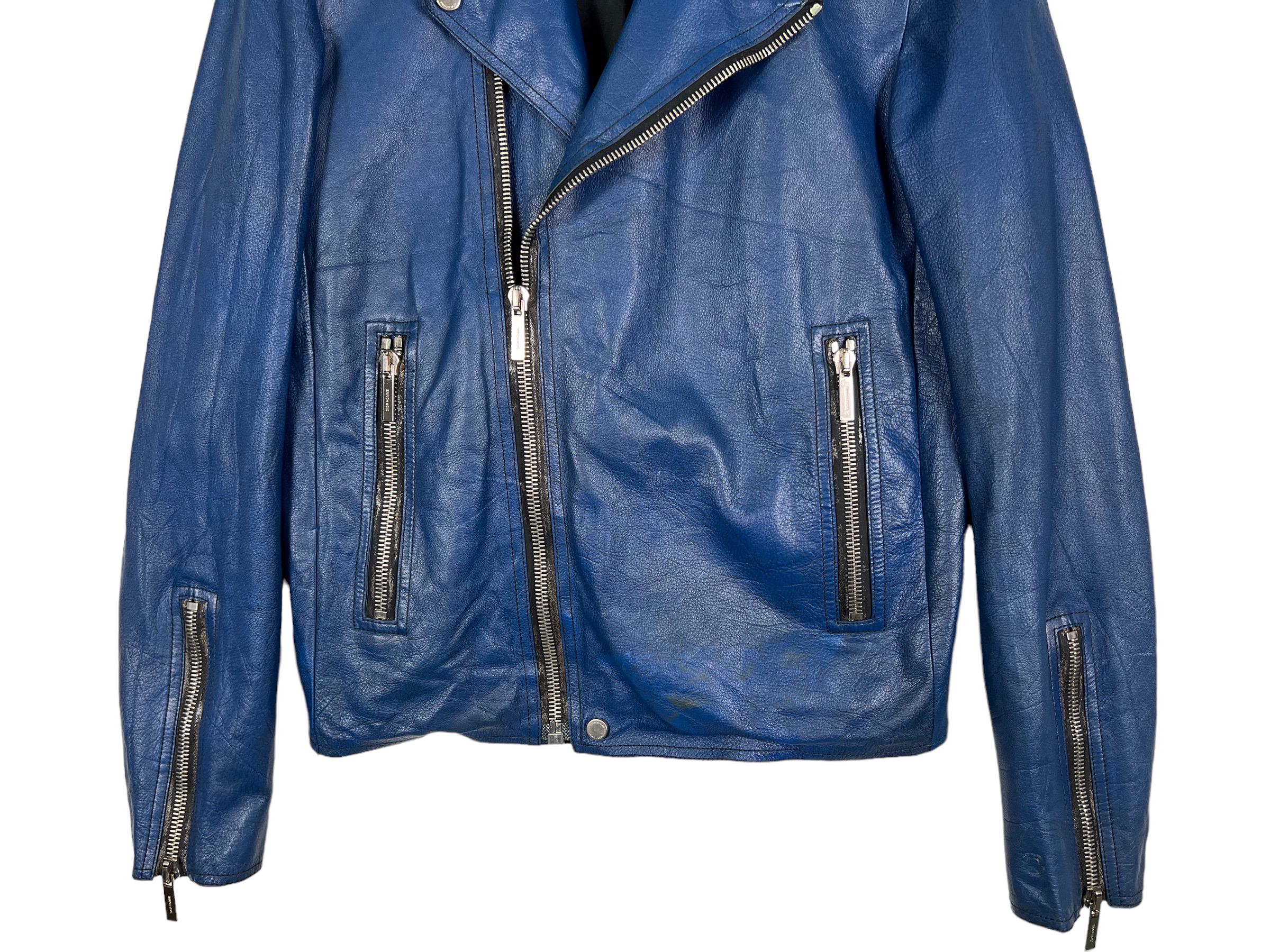 Dior Homme Double Colar Leather Jacket Made in France Size 44 - Etsy