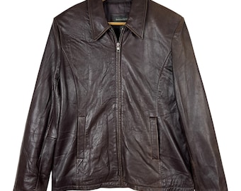 Vintage Banana Republic Leather Blouson Jacket Size M - Etsy