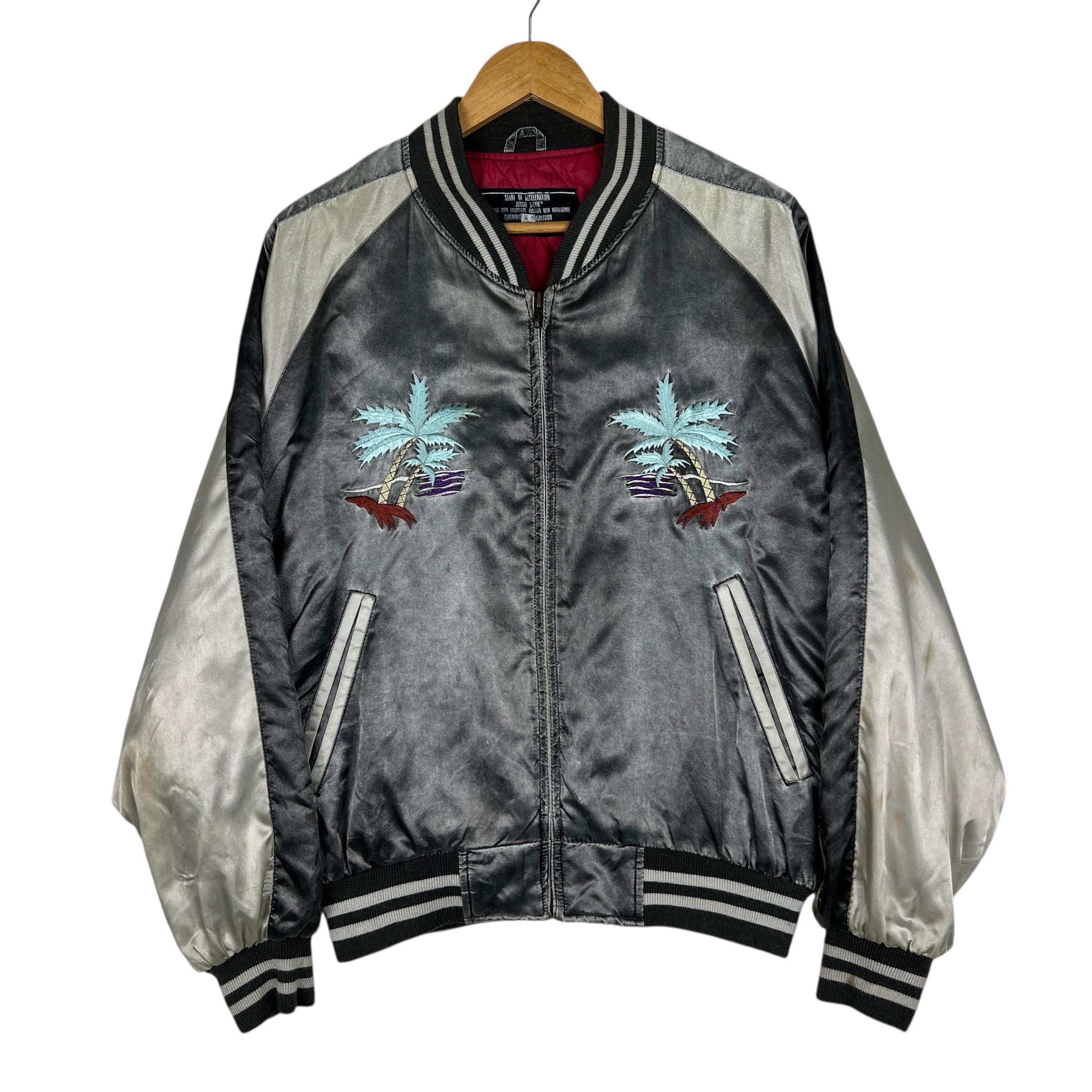 【イチオシ】JUNGLE STORM / SOUVENIR JACKET Vintage Jungle Storm Sukajan Jacket: Aloha Hawaii Souvenir, Size M