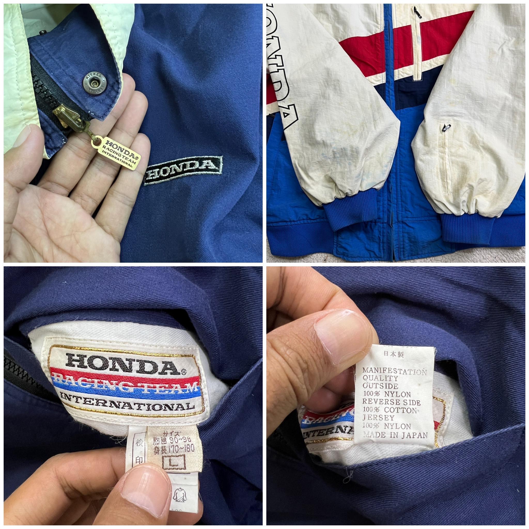 80s Vintage Honda Racing Team Reversible Bomber Jacket Size L Made