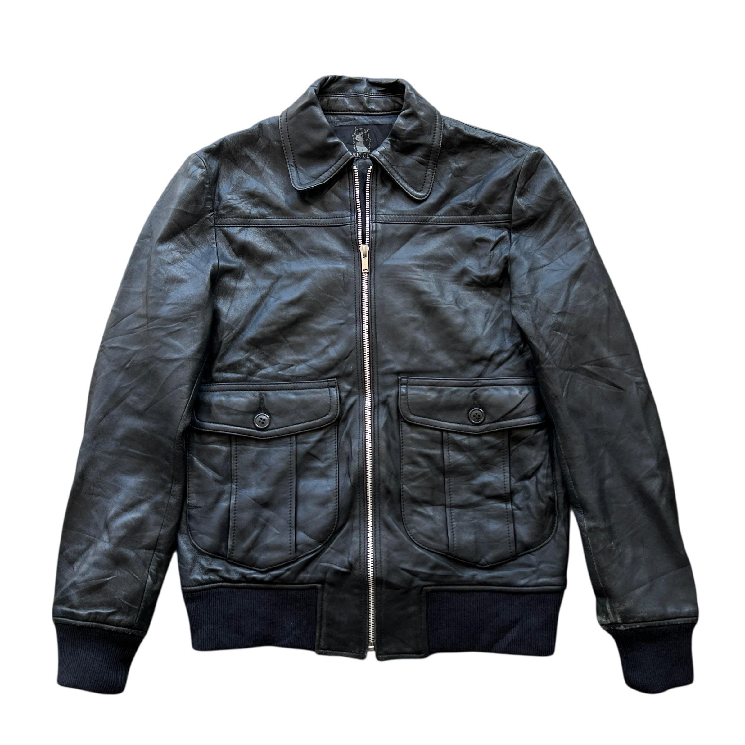 Hysteric Glamour Sheepskin Leather Moto Racer Flight Jacket Made