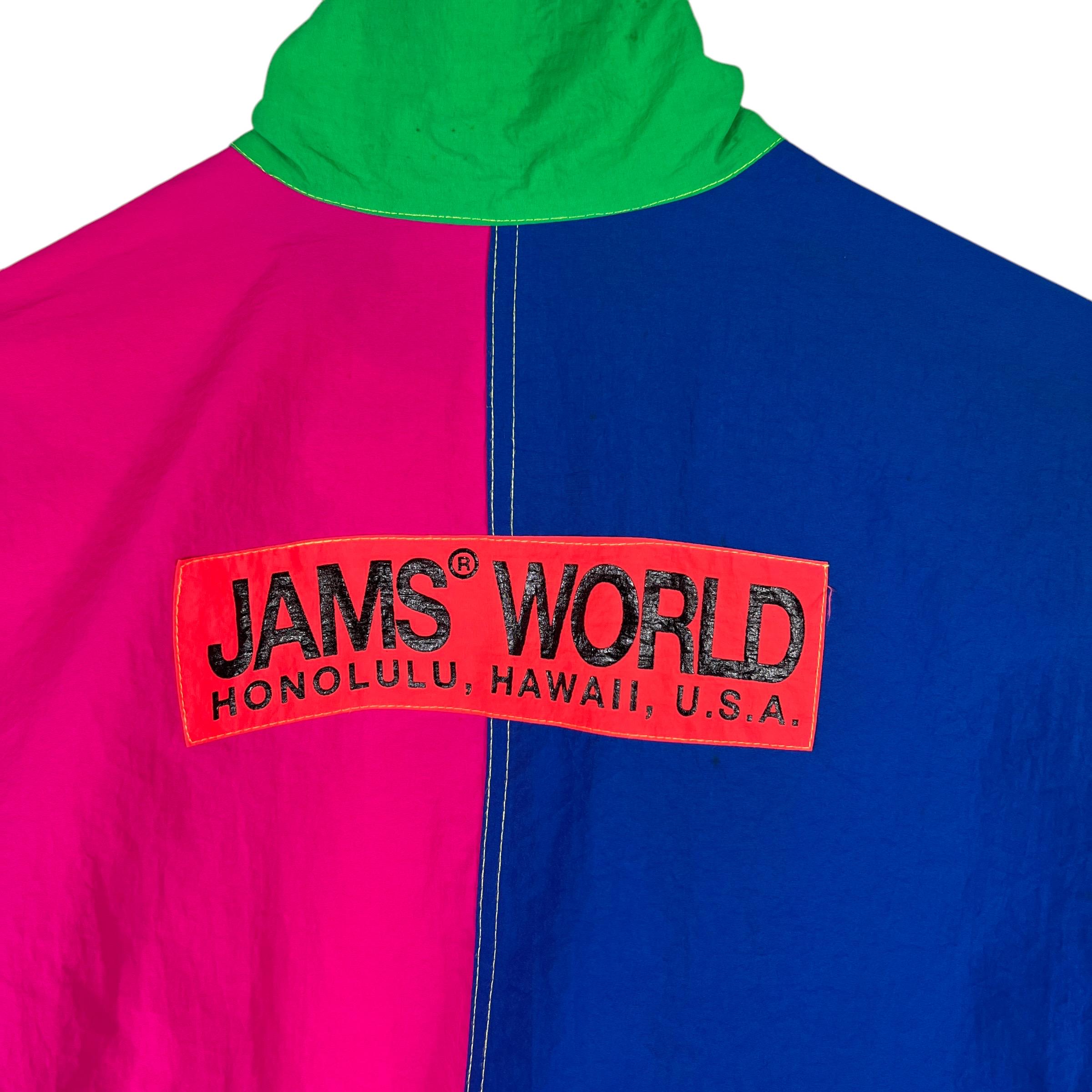 Vintage Jams World Honolulu Hawaii Usa Multi Color Jacket Made in