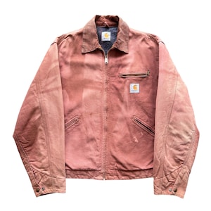 80s〜90s.Carhartt Detroit JACKET Vintage Carhartt Detroit Jacket Sun Faded Xl Tan Red Quilted