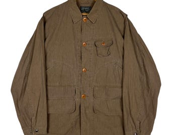 Giacca da caccia in tela di cotone Polo Country Ralph Lauren vintage anni '90, prodotta a Singapore - Taglia M