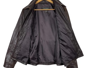 Vintage Banana Republic Leather Blouson Jacket Size M - Etsy