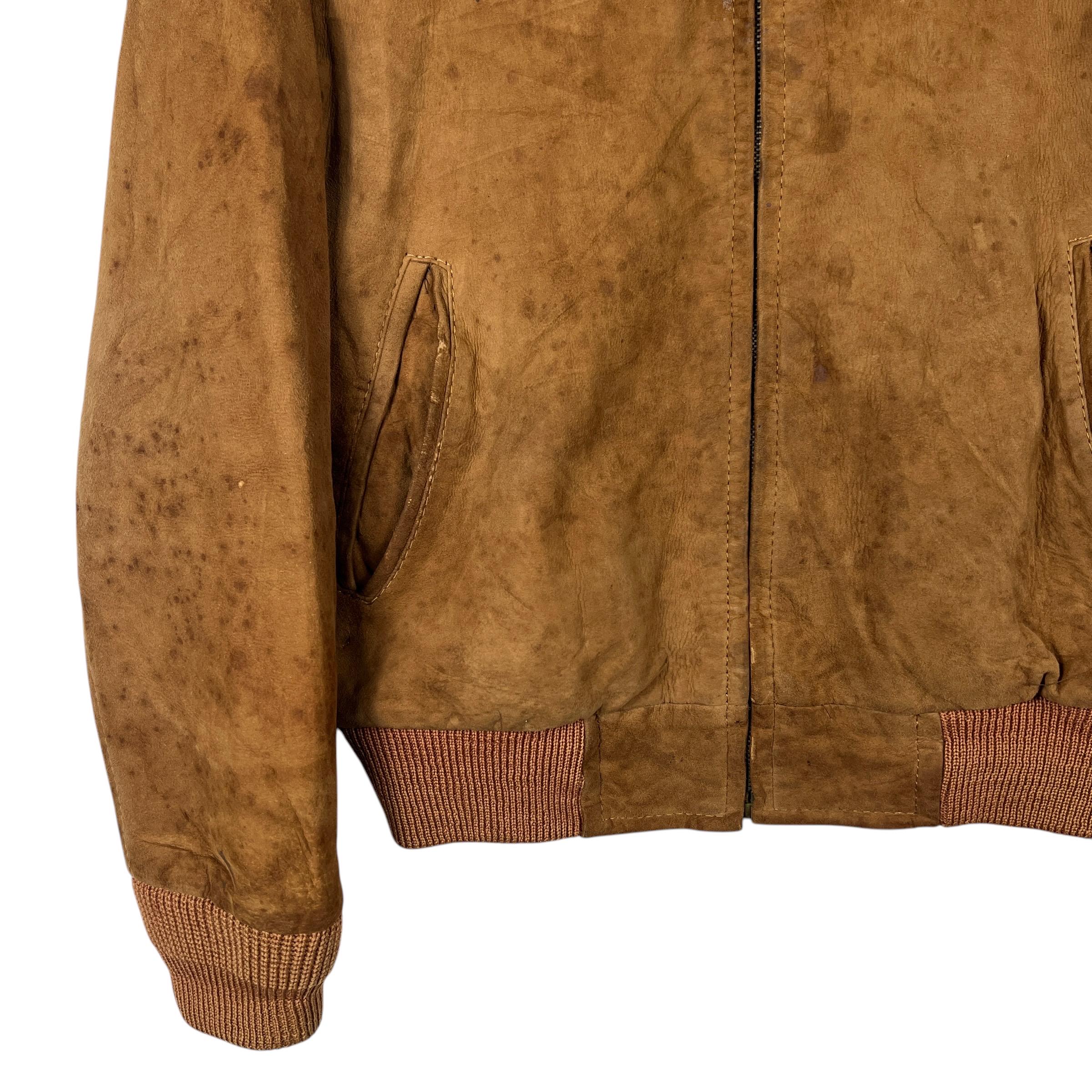 Vintage Suede Leather Racer Jacket: 50s Moto Style, Scovill Zipper