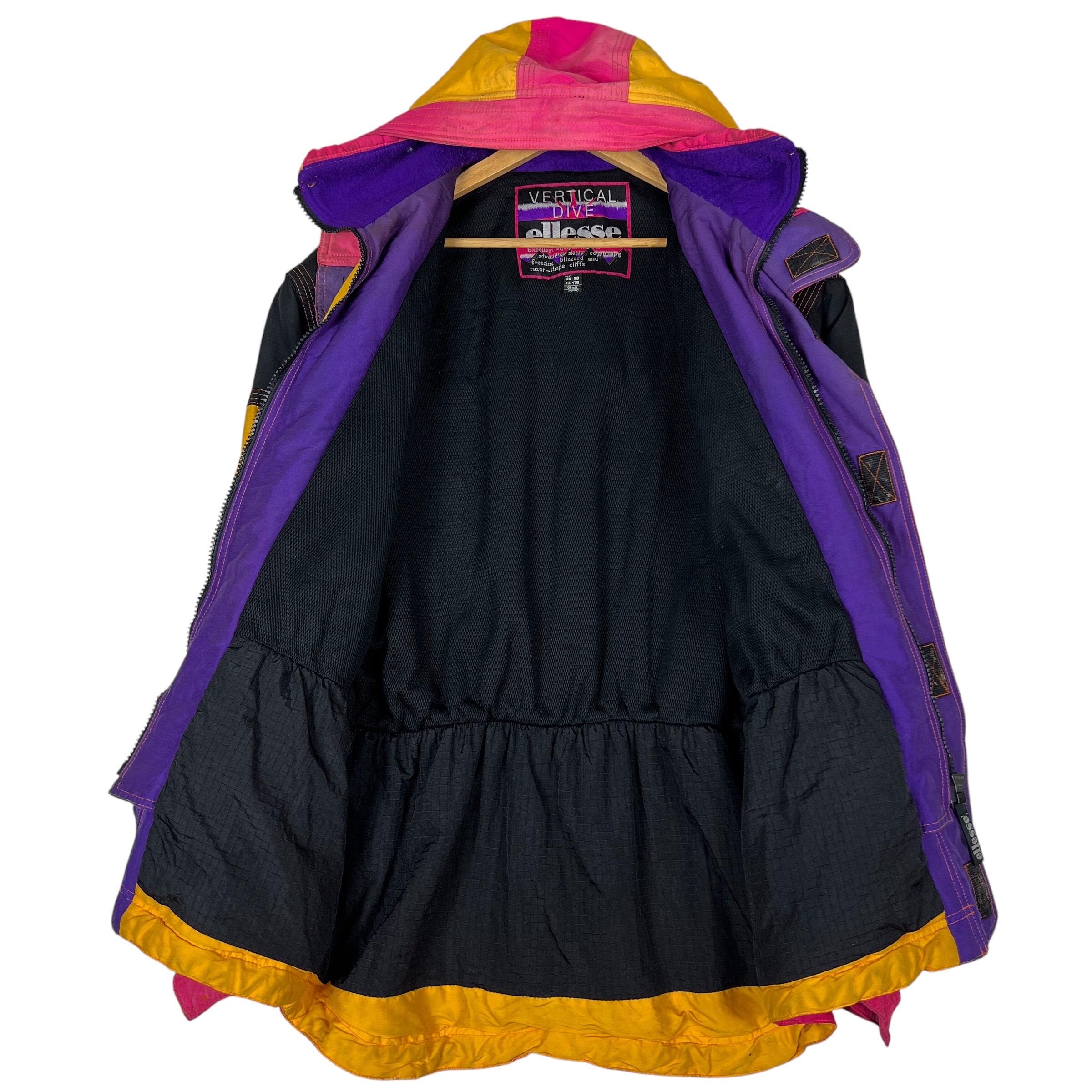 90s Vintage Ellesse Vertical Dive Multi Colour Ski Astro Jacket - Etsy