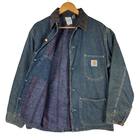 ヴィンテージ カーハート デニム チョアジャケット - ブランケット裏地